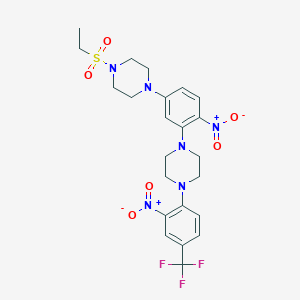 1-(Ethylsulfonyl)-4-(4-nitro-3-{4-[2-nitro-4-(trifluoromethyl)phenyl]piperazin-1-yl}phenyl)piperazine