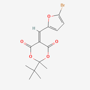 molecular formula C14H15BrO5 B11082864 5-[(5-Bromofuran-2-yl)methylidene]-2-tert-butyl-2-methyl-1,3-dioxane-4,6-dione 