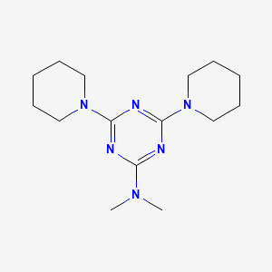 molecular formula C15H26N6 B11082872 N,N-dimethyl-4,6-di(piperidin-1-yl)-1,3,5-triazin-2-amine 