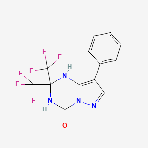 8-phenyl-2,2-bis(trifluoromethyl)-2,3-dihydropyrazolo[1,5-a][1,3,5]triazin-4(1H)-one