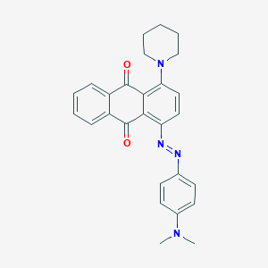 molecular formula C27H26N4O2 B11082891 1-{(Z)-[4-(dimethylamino)phenyl]diazenyl}-4-(piperidin-1-yl)anthracene-9,10-dione CAS No. 405277-83-0