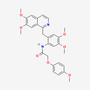 molecular formula C29H30N2O7 B11082903 N-{2-[(6,7-dimethoxyisoquinolin-1-yl)methyl]-4,5-dimethoxyphenyl}-2-(4-methoxyphenoxy)acetamide 