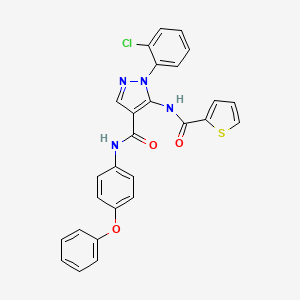 1-(2-chlorophenyl)-N-(4-phenoxyphenyl)-5-[(thiophen-2-ylcarbonyl)amino]-1H-pyrazole-4-carboxamide