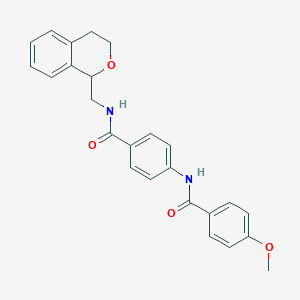 N-{4-[(3,4-dihydro-1H-isochromen-1-ylmethyl)carbamoyl]phenyl}-4-methoxybenzamide