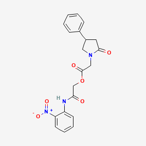 2-[(2-Nitrophenyl)amino]-2-oxoethyl (2-oxo-4-phenylpyrrolidin-1-yl)acetate