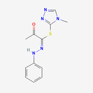 molecular formula C12H13N5OS B11083019 4-Methyl-4H-1,2,4-triazol-3-yl (1E)-2-oxo-N-phenylpropanehydrazonothioate 