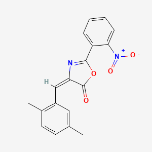 (4E)-4-(2,5-dimethylbenzylidene)-2-(2-nitrophenyl)-1,3-oxazol-5(4H)-one