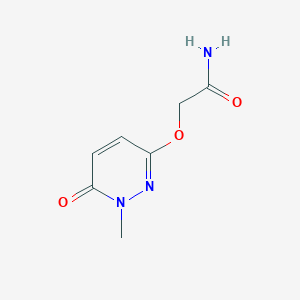 2-[(1-Methyl-6-oxo-1,6-dihydropyridazin-3-yl)oxy]acetamide