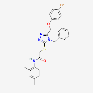 2-({4-benzyl-5-[(4-bromophenoxy)methyl]-4H-1,2,4-triazol-3-yl}sulfanyl)-N-(2,4-dimethylphenyl)acetamide