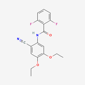 molecular formula C18H16F2N2O3 B11083078 N-(2-cyano-4,5-diethoxyphenyl)-2,6-difluorobenzamide 