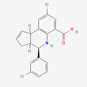 (3aS,4R,9bR)-8-bromo-4-(3-bromophenyl)-3a,4,5,9b-tetrahydro-3H-cyclopenta[c]quinoline-6-carboxylic acid