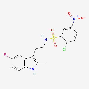 2-chloro-N-[2-(5-fluoro-2-methyl-1H-indol-3-yl)ethyl]-5-nitrobenzenesulfonamide