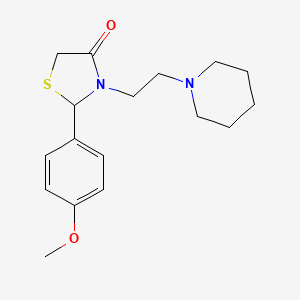 2-(4-Methoxy-phenyl)-3-(2-piperidin-1-yl-ethyl)-thiazolidin-4-one