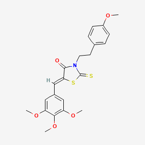 (5Z)-3-[2-(4-methoxyphenyl)ethyl]-2-thioxo-5-(3,4,5-trimethoxybenzylidene)-1,3-thiazolidin-4-one