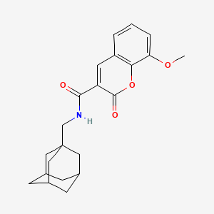 molecular formula C22H25NO4 B11083172 N-[(Adamantan-1-YL)methyl]-8-methoxy-2-oxo-2H-chromene-3-carboxamide 