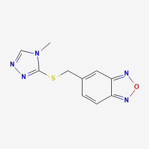 molecular formula C10H9N5OS B11083212 5-{[(4-methyl-4H-1,2,4-triazol-3-yl)sulfanyl]methyl}-2,1,3-benzoxadiazole 