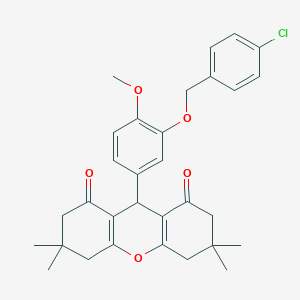 9-{3-[(4-chlorobenzyl)oxy]-4-methoxyphenyl}-3,3,6,6-tetramethyl-3,4,5,6,7,9-hexahydro-1H-xanthene-1,8(2H)-dione