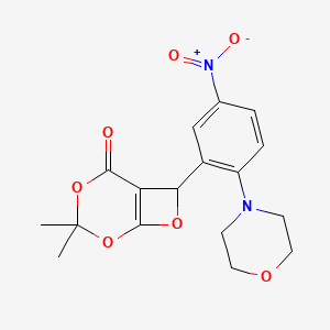 3,3-Dimethyl-7-(2-morpholin-4-yl-5-nitro-phenyl)-2,4,8-trioxa-bicyclo[4.2.0]oct-1(6)-en-5-one