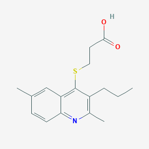 3-[(2,6-Dimethyl-3-propylquinolin-4-yl)sulfanyl]propanoic acid