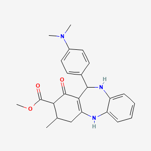 methyl 11-[4-(dimethylamino)phenyl]-3-methyl-1-oxo-2,3,4,5,10,11-hexahydro-1H-dibenzo[b,e][1,4]diazepine-2-carboxylate