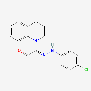 (1Z)-1-[2-(4-chlorophenyl)hydrazinylidene]-1-(3,4-dihydroquinolin-1(2H)-yl)propan-2-one