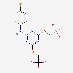 N-(4-Bromophenyl)-4,6-bis(2,2,2-trifluoroethoxy)-1,3,5-triazin-2-amine