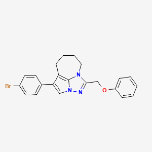 4-(4-Bromophenyl)-1-(phenoxymethyl)-5,6,7,8-tetrahydro-2,2a,8a-triazacyclopenta[cd]azulene