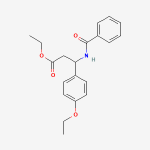 Propionic acid, 3-benzoylamino-3-(4-ethoxyphenyl)-, ethyl ester