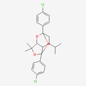 2,5-bis(4-chlorophenyl)-7,7-dimethyl-4-(propan-2-yl)hexahydro-2H-2,5-epoxyfuro[3,4-b]pyran