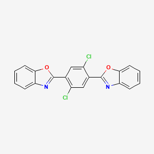 molecular formula C20H10Cl2N2O2 B11083347 2-[4-(1,3-Benzoxazol-2-yl)-2,5-dichlorophenyl]-1,3-benzoxazole 