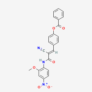 4-{(1E)-2-cyano-3-[(2-methoxy-4-nitrophenyl)amino]-3-oxoprop-1-en-1-yl}phenyl benzoate