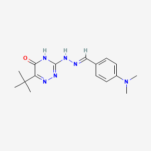 6-tert-butyl-3-{(2E)-2-[4-(dimethylamino)benzylidene]hydrazinyl}-1,2,4-triazin-5(4H)-one