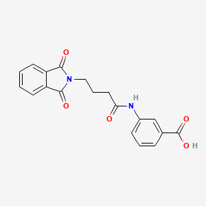 molecular formula C19H16N2O5 B11083404 3-{[4-(1,3-dioxo-1,3-dihydro-2H-isoindol-2-yl)butanoyl]amino}benzoic acid 