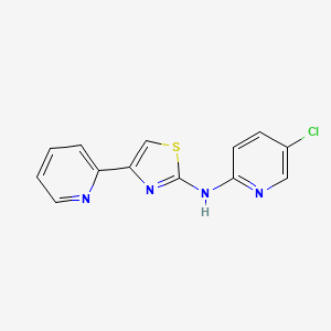 5-chloro-N-[4-(pyridin-2-yl)-1,3-thiazol-2-yl]pyridin-2-amine