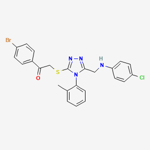 1-(4-bromophenyl)-2-{[5-{[(4-chlorophenyl)amino]methyl}-4-(2-methylphenyl)-4H-1,2,4-triazol-3-yl]sulfanyl}ethanone