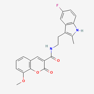 N-[2-(5-fluoro-2-methyl-1H-indol-3-yl)ethyl]-8-methoxy-2-oxo-2H-chromene-3-carboxamide