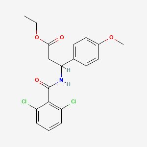 Ethyl 3-[(2,6-dichlorobenzoyl)amino]-3-(4-methoxyphenyl)propanoate