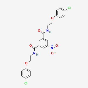 molecular formula C24H21Cl2N3O6 B11083537 N,N'-bis[2-(4-chlorophenoxy)ethyl]-5-nitrobenzene-1,3-dicarboxamide 