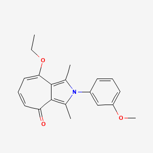 molecular formula C20H21NO3 B11083550 8-Ethoxy-2-(3-methoxy-phenyl)-1,3-dimethyl-2H-cyclohepta[c]pyrrol-4-one 