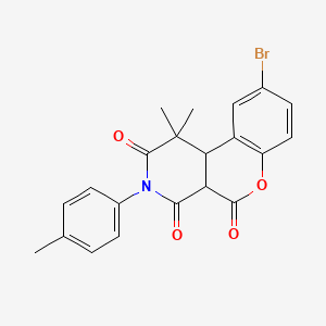 9-bromo-1,1-dimethyl-3-(4-methylphenyl)-4a,10b-dihydro-2H-chromeno[3,4-c]pyridine-2,4,5(1H,3H)-trione