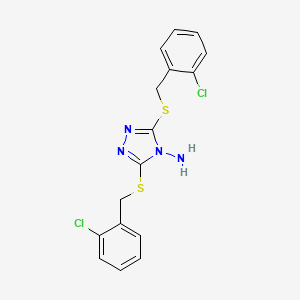 3,5-bis[(2-chlorobenzyl)sulfanyl]-4H-1,2,4-triazol-4-amine