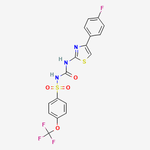 N-{[4-(4-fluorophenyl)-1,3-thiazol-2-yl]carbamoyl}-4-(trifluoromethoxy)benzenesulfonamide