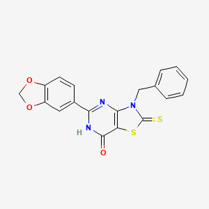 5-(1,3-benzodioxol-5-yl)-3-benzyl-2-thioxo-2,3-dihydro[1,3]thiazolo[4,5-d]pyrimidin-7(6H)-one