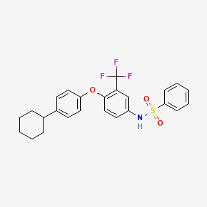 N-[4-(4-cyclohexylphenoxy)-3-(trifluoromethyl)phenyl]benzenesulfonamide