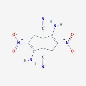 molecular formula C10H8N6O4 B11083657 1,4-Diamino-2,5-dinitro-3a,6a(3H,6H)-pentalenedicarbonitrile 