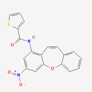 molecular formula C19H12N2O4S B11083664 N-(3-Nitrodibenzo[b,f]oxepin-1-yl)-2-thiophenecarboxamide 