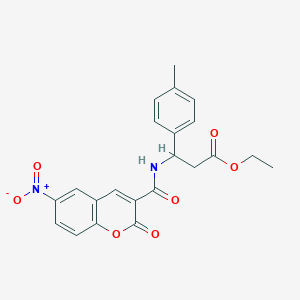 ethyl 3-(4-methylphenyl)-3-{[(6-nitro-2-oxo-2H-chromen-3-yl)carbonyl]amino}propanoate