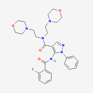 5-{[(2-fluorophenyl)carbonyl]amino}-N,N-bis[2-(morpholin-4-yl)ethyl]-1-phenyl-1H-pyrazole-4-carboxamide