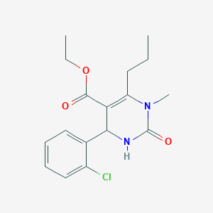 molecular formula C17H21ClN2O3 B11083765 Ethyl 4-(2-chlorophenyl)-1-methyl-2-oxo-6-propyl-1,2,3,4-tetrahydropyrimidine-5-carboxylate 