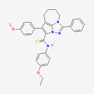 N-(4-ethoxyphenyl)-4-(4-methoxyphenyl)-1-phenyl-5,6,7,8-tetrahydro-2,2a,8a-triazacyclopenta[cd]azulene-3-carbothioamide